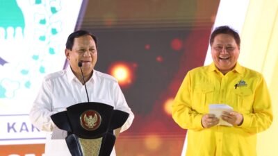 Hadiri HUT Partai Golkar ke-59, Prabowo: Kami Siap Berikan Segalanya untuk Bangsa dan Negara