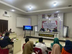 Polres Pelalawan Gelar Rapat Sosialisali Penerbitan Surat Tanda Terima Pemberitahuan Kampanye Pemilu