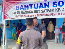 Polres Kuansing Gelar Upacara Tabur Bunga dan Bantuan Sosial Peringati HUT Satpam Ke-43 Tahun 2023