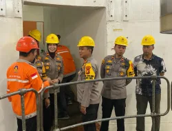 Kapolres Kampar Monitoring Pintu Pelimpah/Spilway Gate PLTA Koto Panjang