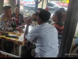 Tidak Henti-henti Kapolsek Tambang Terus Menyampaikan Pemilu Damai