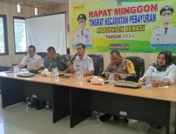 Hadapi Cuaca Ekstrim Kesiapsiagaan Banjir Jadi Tema Rapat Minggon Muspika Kecamatan Pebayuran