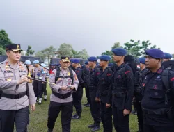 Personel Brimob Polda Riau Siap Siaga Amankan Pelaksanaan Pemilu