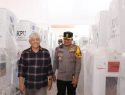 Cek Langsung ke Lokasi Rapat Pleno, Kapolres Pelalawan Pastikan Rapat Pleno PPK Berjalan Aman dan Lancar