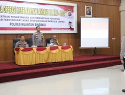 Pembukaan Lat Pra Ops Keselamatan Lancang Kuning 2024 di Polres Kuansing