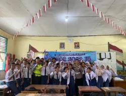 Police Goes To School Satlantas Polres Pelalawan di SMPN 1, Dalam Rangka Operasi Tertib Ramadhan Lancang Kuning 2024