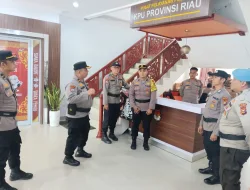 Monitor Perkembangan Situasi Tahap Rekapitulasi Suara, Satgas Preemtif Binmas Sambangi KPU Provinsi Riau