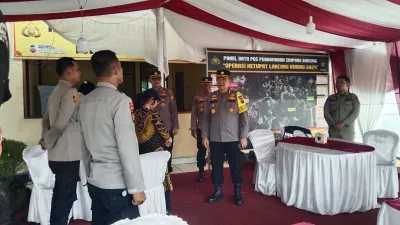 Kapos Pam Simpang Bingung Sambut Kedatangan Irwasda Polda Riau