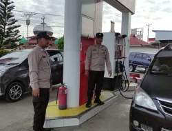 Satreskrim Polres Kuansing Lakukan Pengecekan di SPBU Kebun Nenas Desa Jake