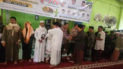 Jalin Silaturahmi, Kapolsek XIII Koto Kampar Hadiri dan Monitoring Keamanan Halal Bihalal Desa Lubuk Agung