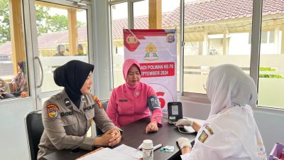 Dalam Rangka Hari Jadi Polwan ke-76, Polres Kuansing Gelar Kegiatan Donor Darah