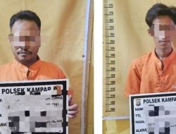 2 Pelaku Narkoba Ditangkap Polsek Kampar, Sembunyi di Plafon