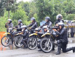 Dalam Rangka Operasi Mantap Praja Tahun 2024, Polres Kuansing Gelar Gladi Bersih Simulasi Pengamanan 
