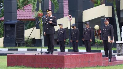 Kapolres Kuansing Pimpin Upacara Peringatan Hari Kesaktian Pancasila di Polres Kuantan Singingi Tahun 2024