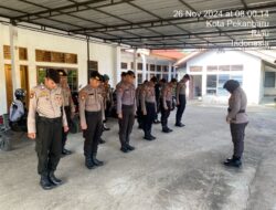 Jelang Pilkada 2024, Personel Subsatgas PAM Kantor Bawaslu Riau Ikuti Apel Pagi 