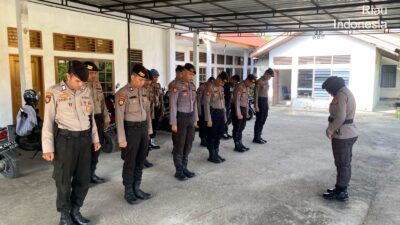 Jelang Pilkada 2024, Personel Subsatgas PAM Kantor Bawaslu Riau Ikuti Apel Pagi 