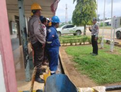 Sambangi Karyawan PT Pertamina Hulu Rokan Ukui, Satlantas Polres Pelalawan Sampaikan Pesan Pilkada Damai