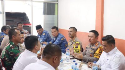 AKBP Afrizal Asri SIK Gelar Coffee Morning dan Rencana Pengamanan Rapat Pleno Rekapitulasi Terbuka Tingkat Kabupaten Pelalawan 2024