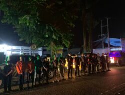 Antisipasi Gangguan Kamtibmas dan Siaga Banjir, Polres Kuansing Patroli Skala Besar 