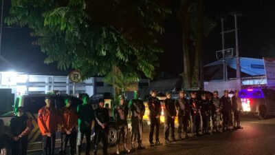 Antisipasi Gangguan Kamtibmas dan Siaga Banjir, Polres Kuansing Patroli Skala Besar 