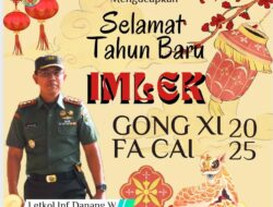 Dandim 0509/Kabupaten Bekasi Sampaikan Ucapan Selamat Tahun Baru Imlek 2025