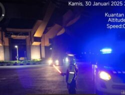 Berikan Himbauan Keselamatan, Satlantas Polres Kuansing Patroli Blue Light Pantau Arus Lalu Lintas di Titik Rawan Kecelakaan