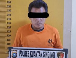 Tim Mata Elang Satresnarkoba Polres Kuansing Amankan Pengedar Sabu di Desa Air Mas