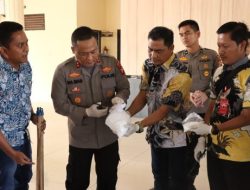 Kapolres Rohil Pimpin Press Release Pemusnahan Barang Bukti 1.049,78 Gram Sabu
