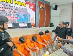 Sita 17,37 Kg Sabu, Polda Riau Tangkap 4 Kurir Narkotika Jaringan Internasional