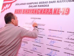 Deklarasi Kampung Bebas Narkoba Warnai Peringatan Hari Bhayangkara ke-79 di Kampung Dalam Pekanbaru