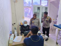 Rikkes Berkala Bersama Biddokkes Polda Riau, Polres Kampar Jaga Kesehatan Personel Jelang Hari Bhayangkara ke-79