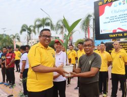 Rangkaian Hari Bhayangkara ke-79, Polres Dumai Gelar Olahraga Bersama