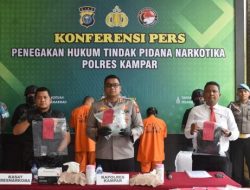 Polres Kampar Ungkap Peredaran Narkoba 1 Kilo, Dua Pelaku Diamankan di Desa Karya Indah