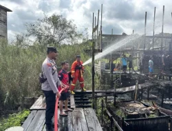 Sigap Tangani Kebakaran, Polsek Sebulu Bantu Padamkan Api dan Amankan Lokasi