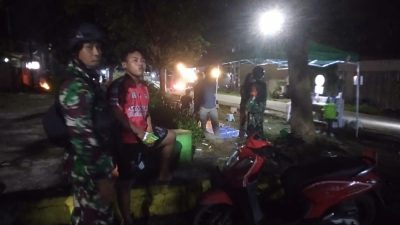 Patroli Malam Koramil 03/Cabang Bungin Sasar Titik Rawan Begal dan Premanisme