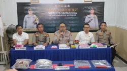 Polresta Samarinda Gelar Konferensi Pers Pengungkapan Kasus Penganiayaan Berat Berujung Pembunuhan di Samarinda Seberang