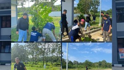 Lapas Kelas IIA Kumbang Gelar Kerja Bakti dan Penanaman Pohon, Lingkungan Jadi Lebih Hijau   