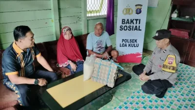 Optimalkan Pelayanan, Polsek Loa Kulu Salurkan Paket Bantuan Sosial bagi Warga Prasejahtera