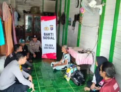Pererat Silaturahmi, Polsek Loa Kulu Salurkan Paket Sembako Untuk Lansia dan Warga Sakit di Desa Loh Sumber