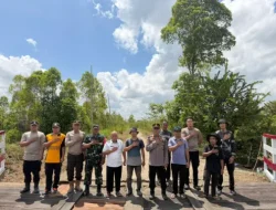 Wujudkan Kepedulian Infrastruktur, Polsek Kenohan Resmikan Jembatan Merah Putih di Desa Kahala Ilir