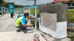 Sinergitas Polri dan Masyarakat Bahu Membahu Bangun “Jembatan Merah Putih Presisi” di Sungai Mandau