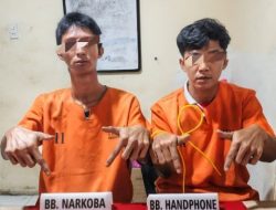 Polres Kampar Tangkap Dua Pelaku Narkoba di Depan Hotel Altha Bangkinang