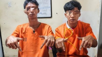 Polres Kampar Tangkap Dua Pelaku Narkoba di Depan Hotel Altha Bangkinang