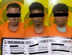 Polsek Kuantan Mudik Ungkap Kasus Sabu di Air Buluh, 3 Orang Diamankan, 2 DPO
