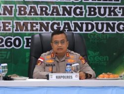 Wakapolda Riau Pimpin Konferensi Pers Pengungkapan 27 Kg Sabu Jaringan Internasional di Polres Meranti